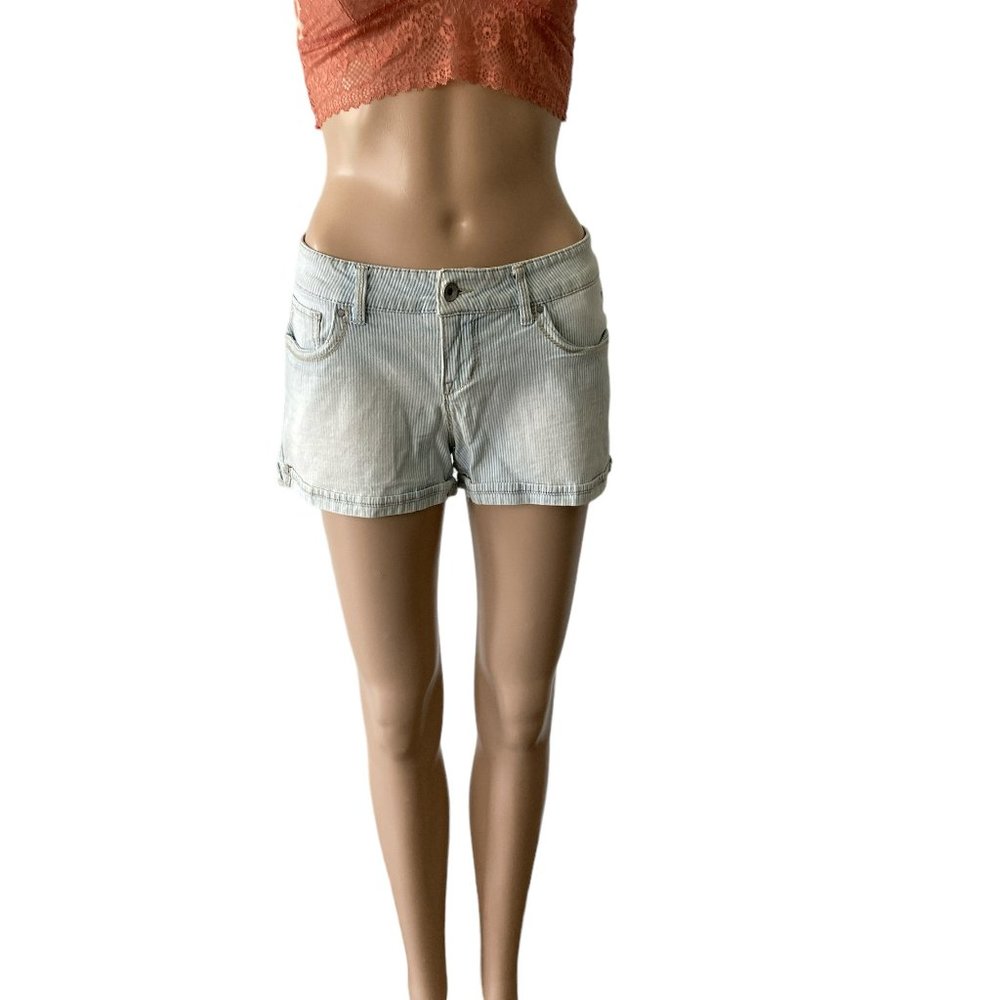 Levi's Striped Shorty Short Size 9 Denim Shorts